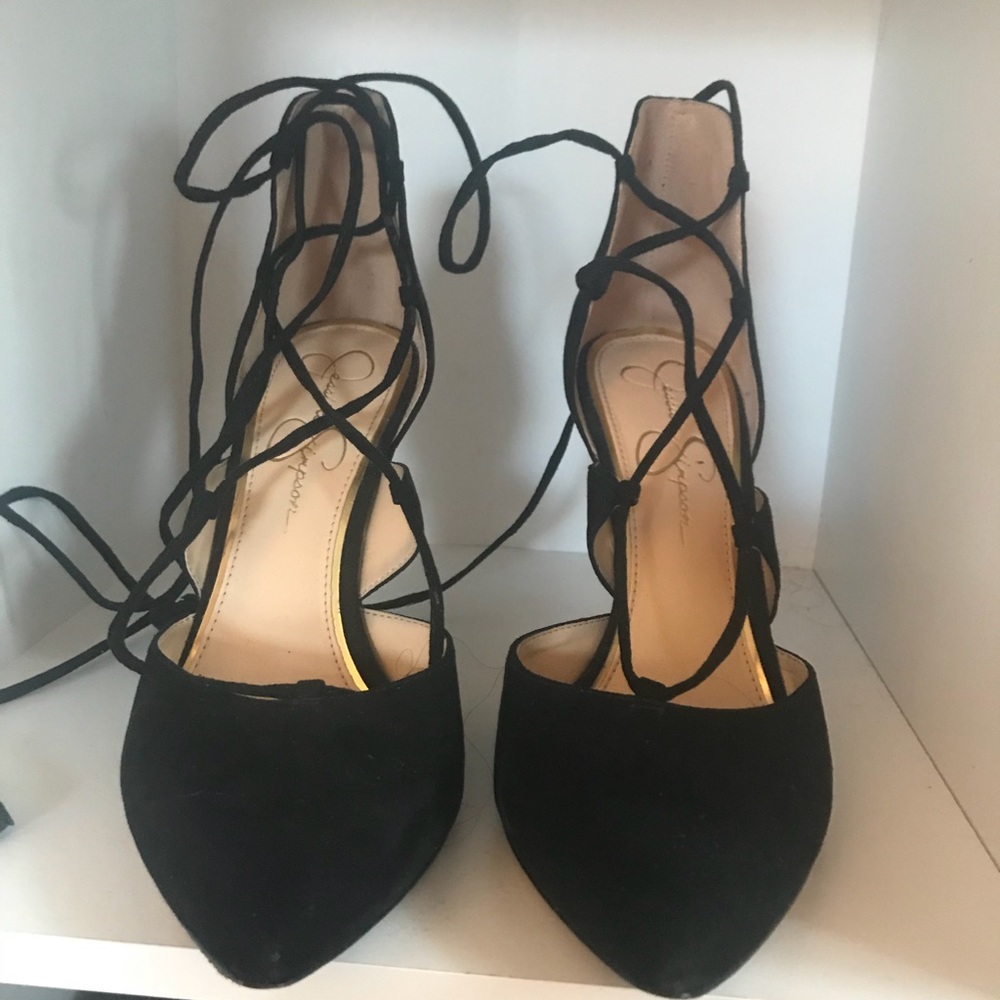 Jessica Simpson lace up heels